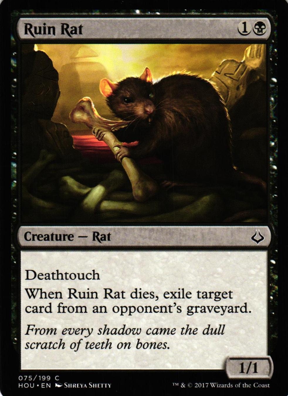 Ruin Rat Common 075/199 Hour of Devesation (HOU) Magic the Gathering