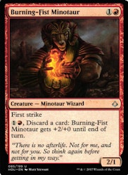 Burning-Fist Minotaur Uncommon 085/199 Hour of Devesation (HOU) Magic the Gathering
