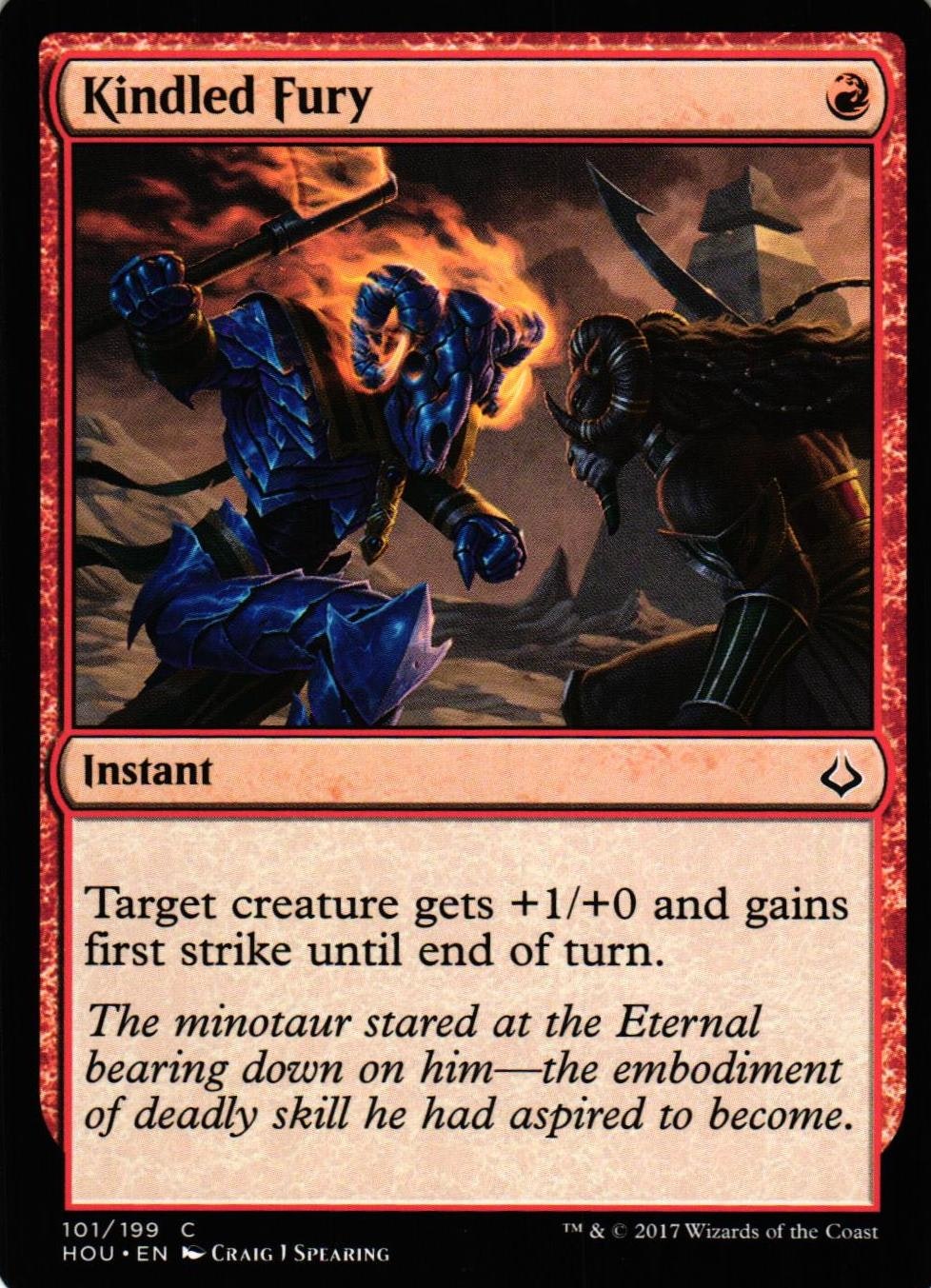 Kindled Fury Common 101/199 Hour of Devesation (HOU) Magic the Gathering