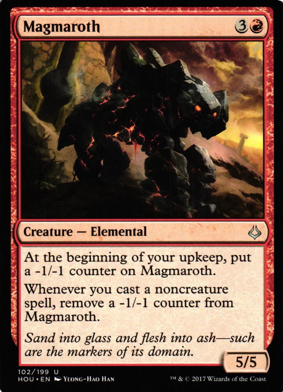 Magmaroth Uncommon 102/199 Hour of Devesation (HOU) Magic the Gathering