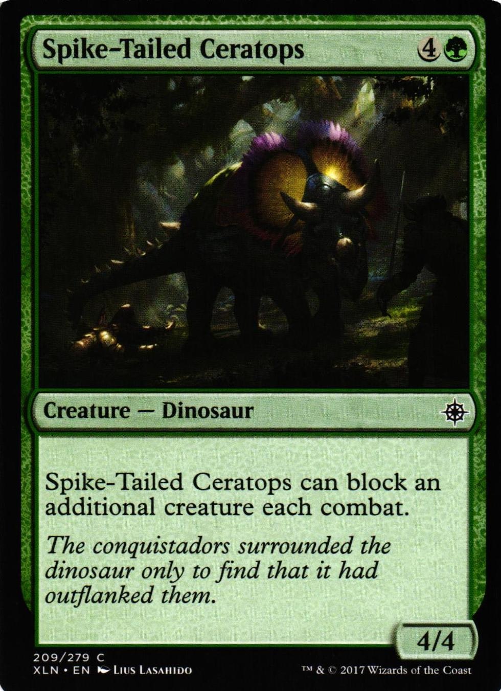 Spike-Tailed Ceratops Common 209/279 Ixalan (XLN) Magic the Gathering