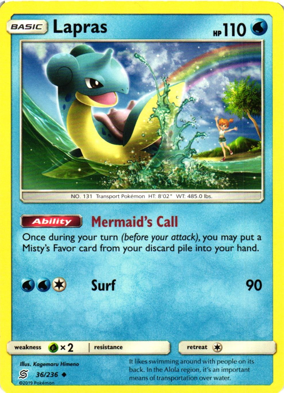 Lapras Uncommon 36/236 Unified Minds Pokemon
