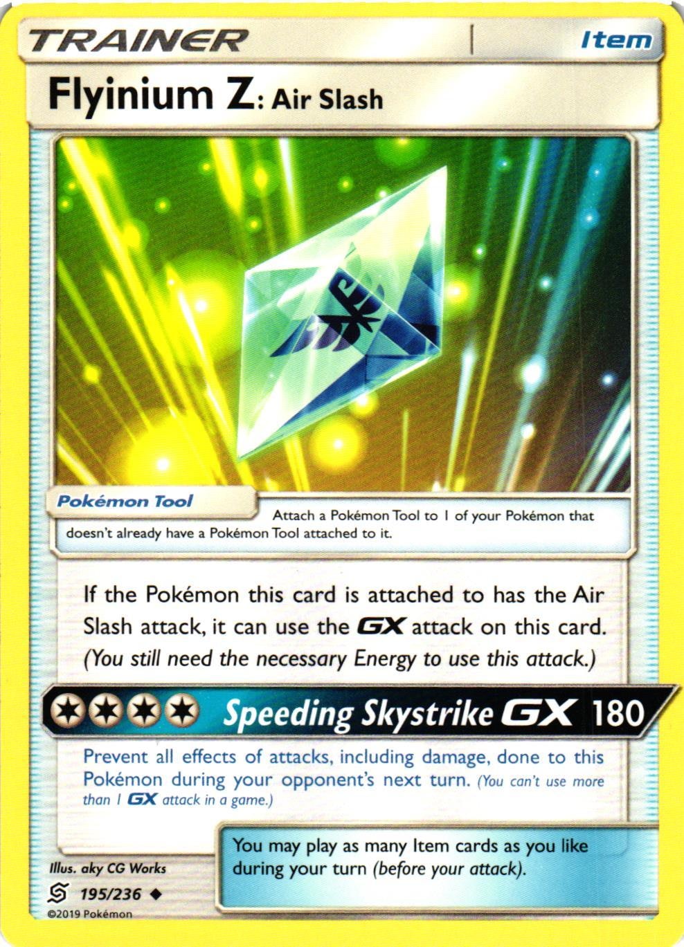 Flyinimium Z: Air Slash Uncommon 195/236 Unified Minds Pokemon