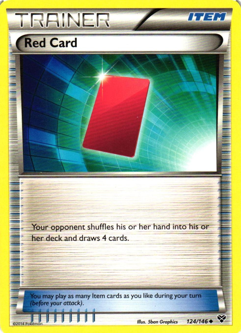 Red Card Uncommon 124/146 XY Base Set Pokemon
