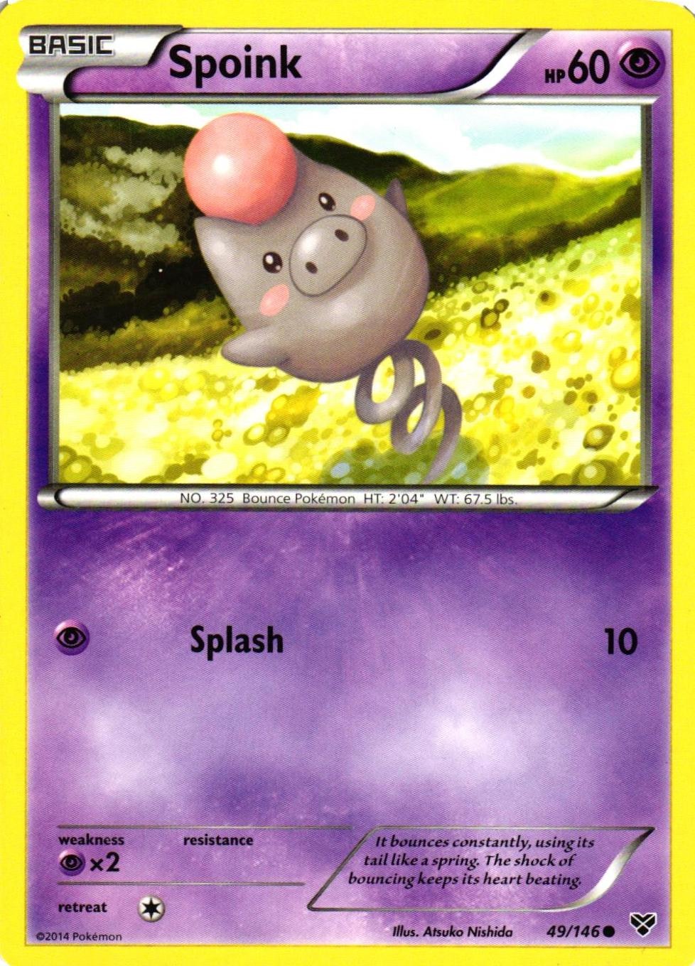 Spoink Common 49/146 XY Base Set Pokemon