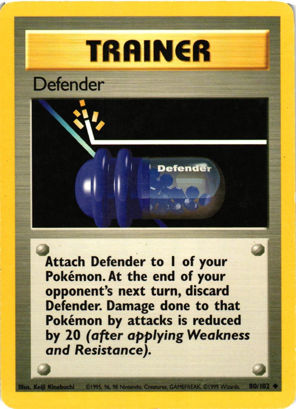 Defender Uncommon 80/102 Base Set Pokemon