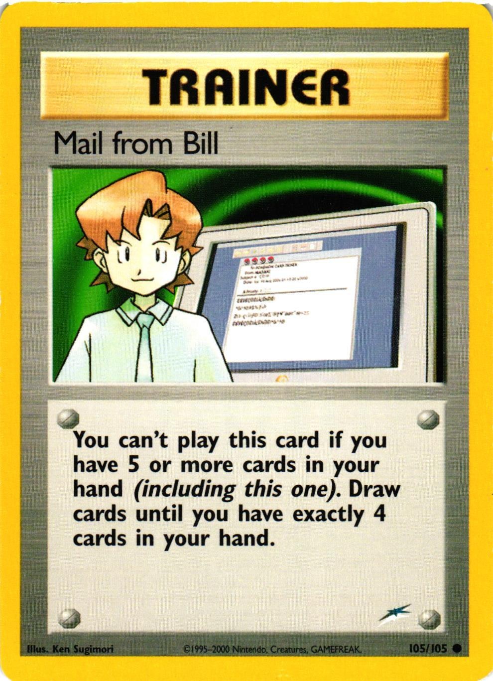 Mail from Bill Common 105/105 Neo Destiny Pokemon