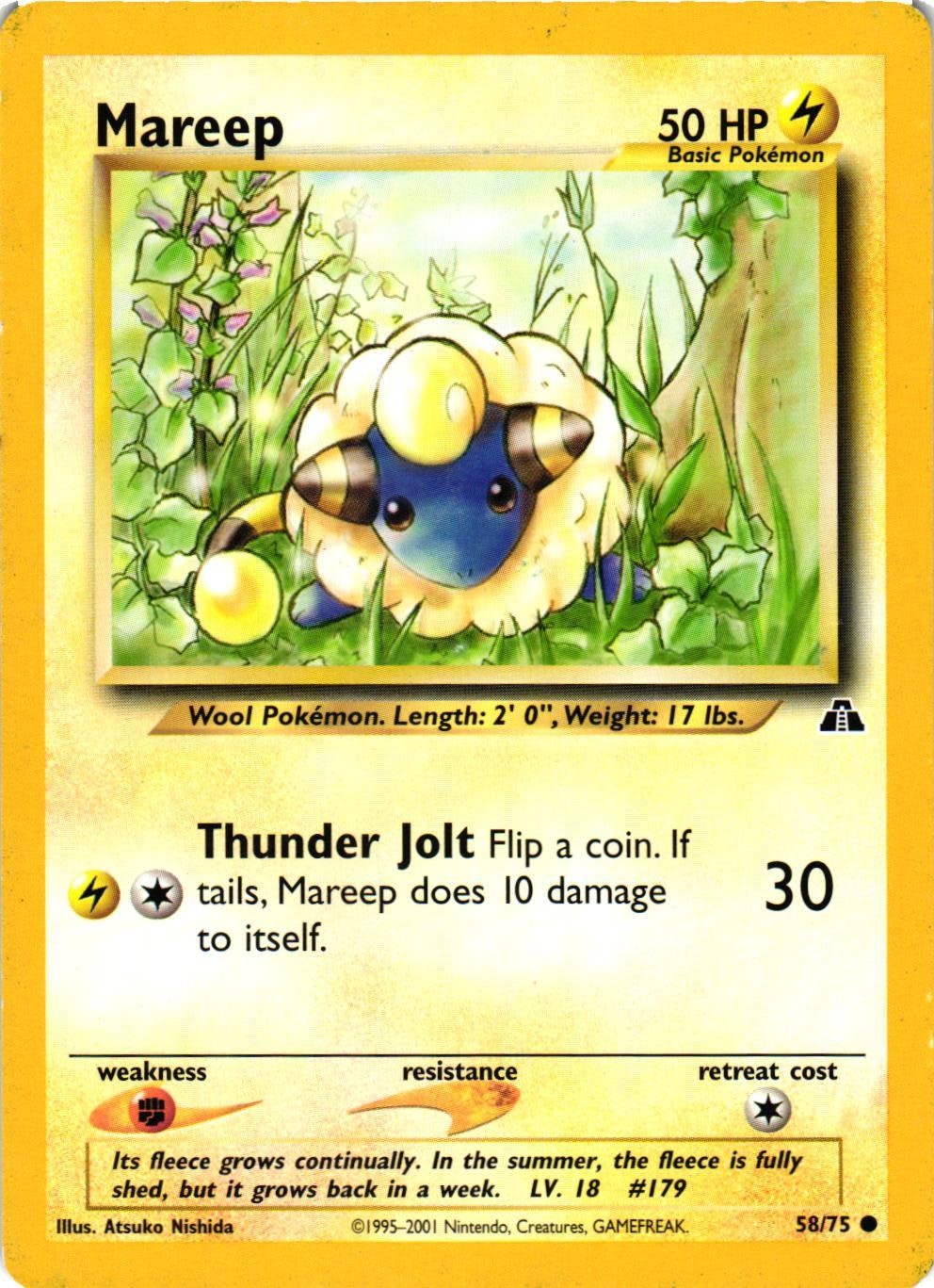 Mareep 58/75 Common Neo Discovery Pokemon