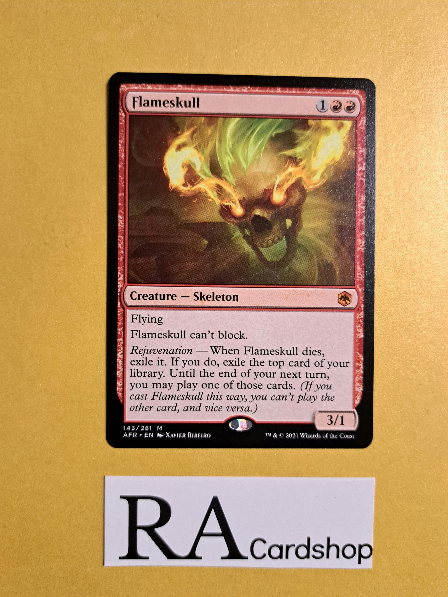 Flameskull Rare 143/281 Adventures in the Forgotten Realms (AFR) Magic the Gathering