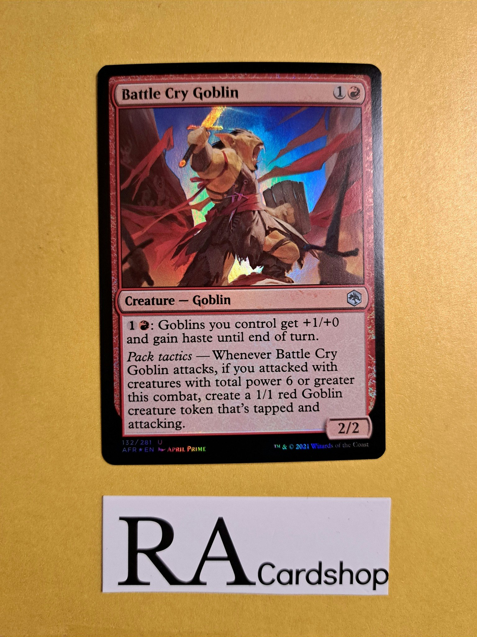 Battle Cry Goblin Uncommon Foil 132/281 Adventures in the Forgotten Realms (AFR) Magic the Gathering
