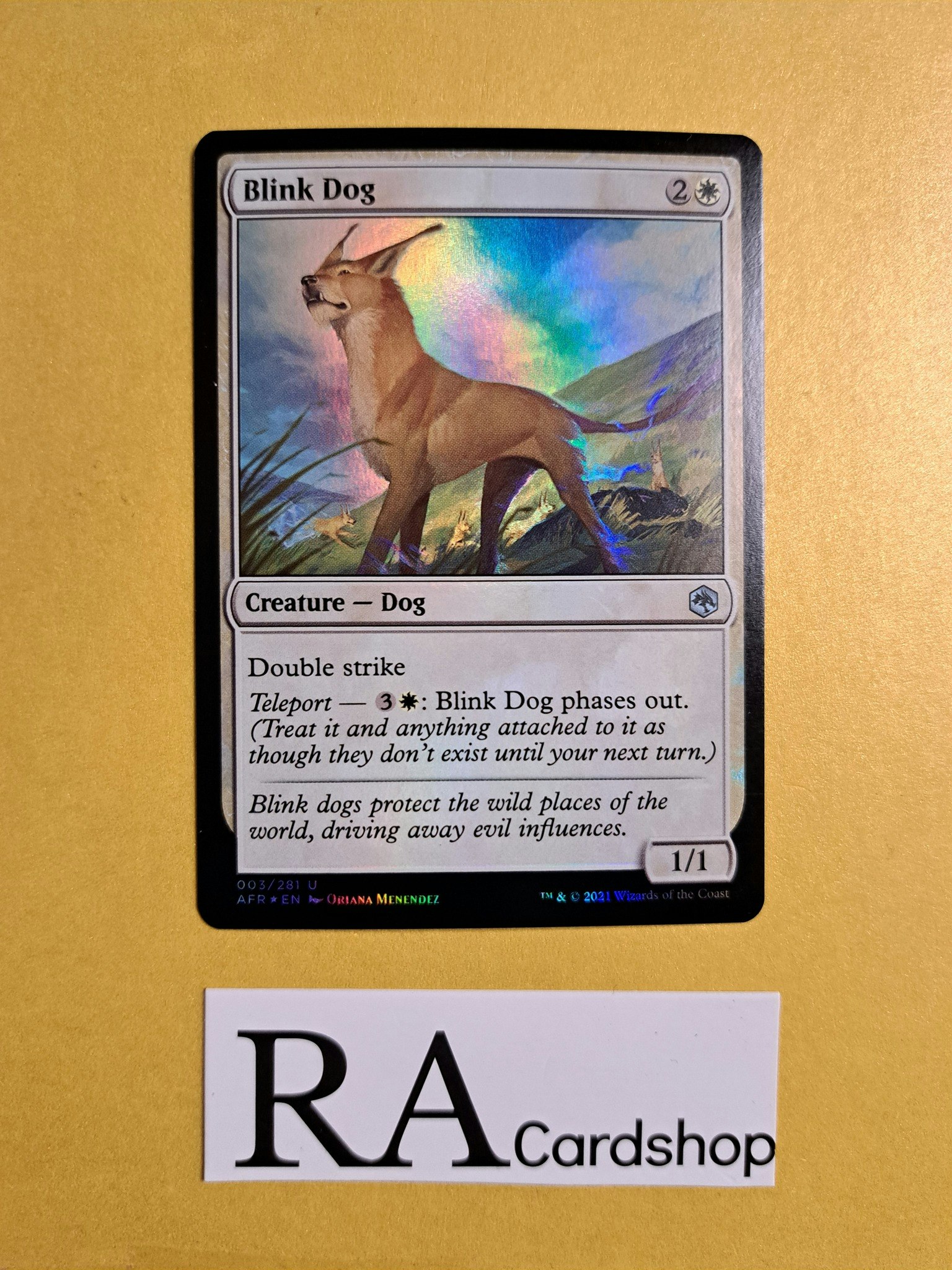 Blink Dog Uncommon Foil 003/281 Adventures in the Forgotten Realms (AFR) Magic the Gathering