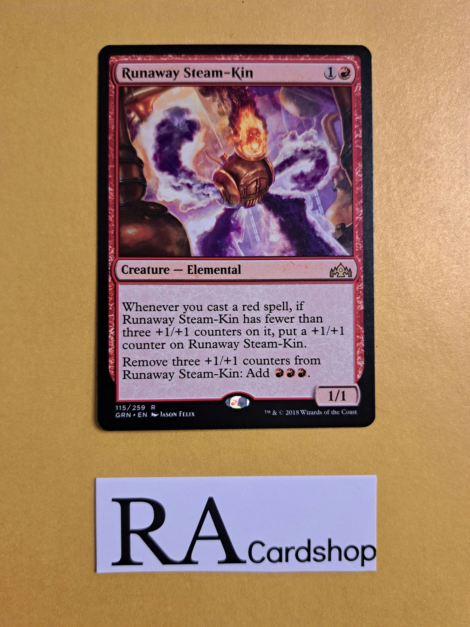 Runaway Steam-Kin Rare 115/259 Guilds of Ravnica (GRN) Magic the Gathering