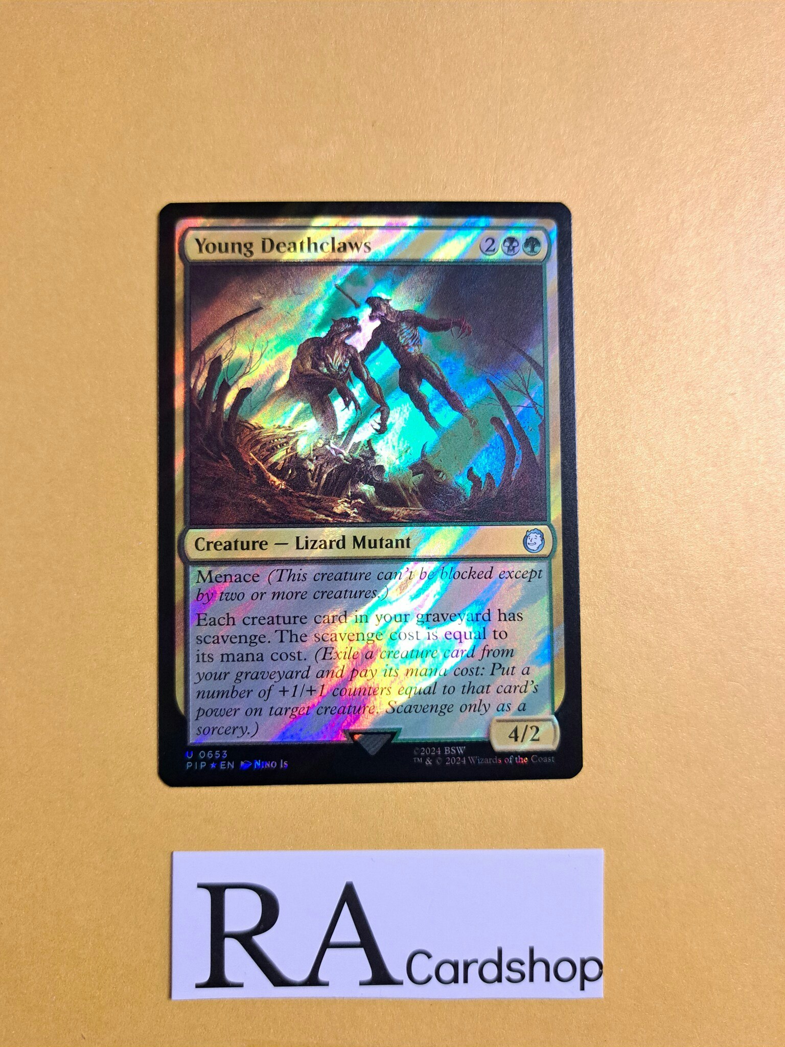 Young Dethclaws Uncommon Foil 0653 Universes Beyond: Fallout (PIP) Magic the Gathering