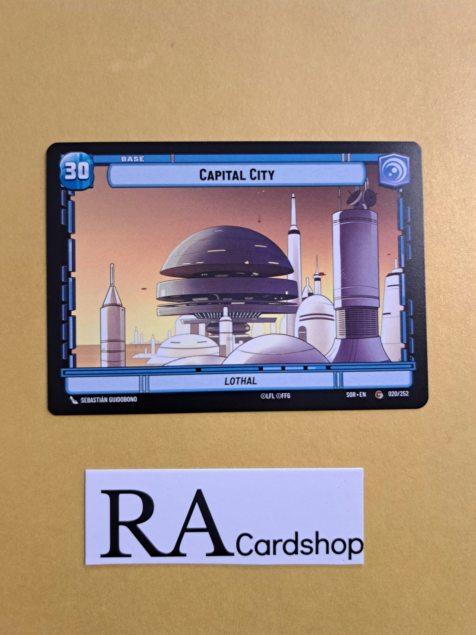 Capital City // Shield Token Common 020/252 Spark of the Rebellion (SOR) Star Wars Unlimited