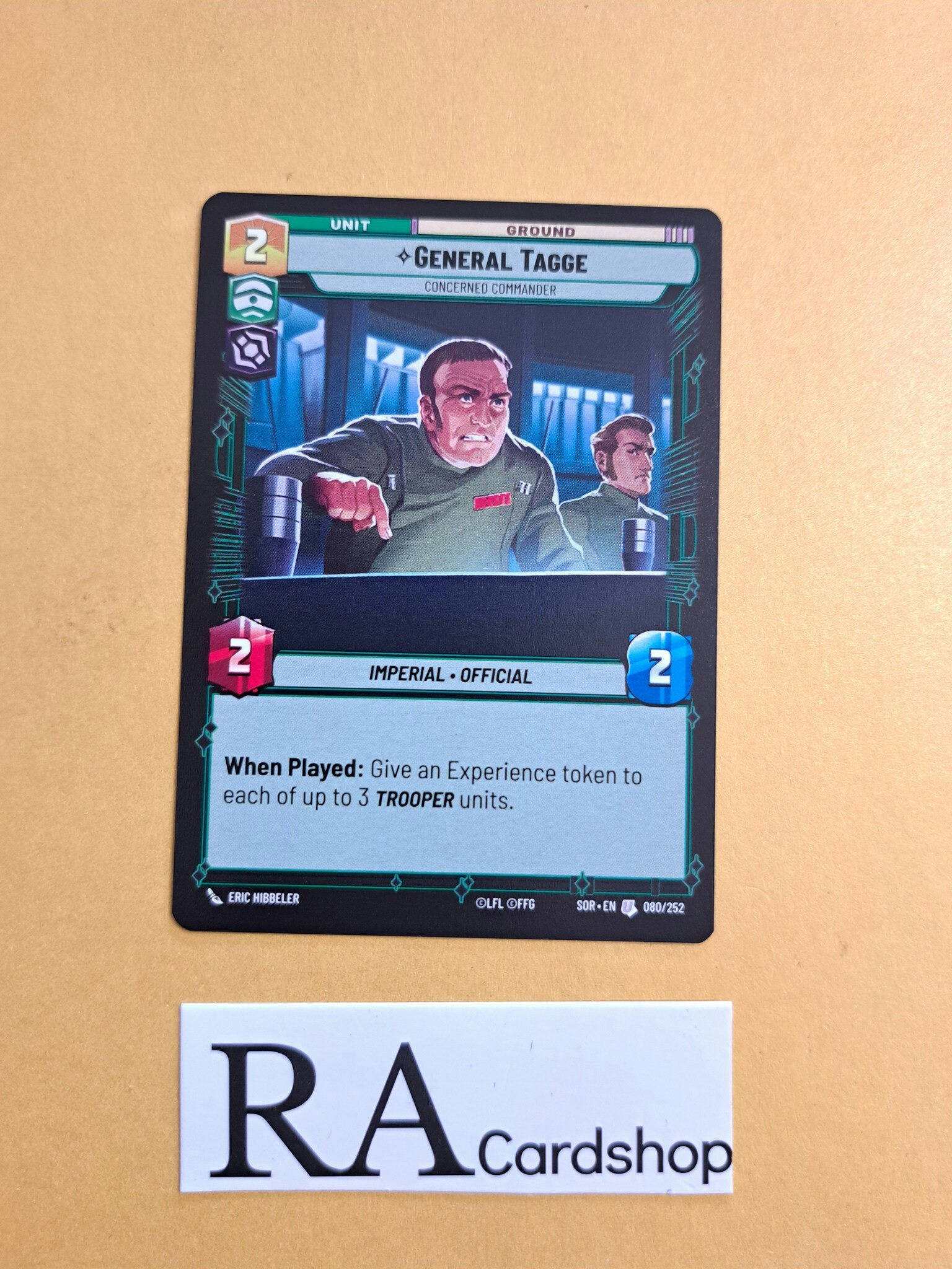 General Tagge, Concerned Commander Uncommon 080/252 Spark of the Rebellion (SOR) Star Wars Unlimited