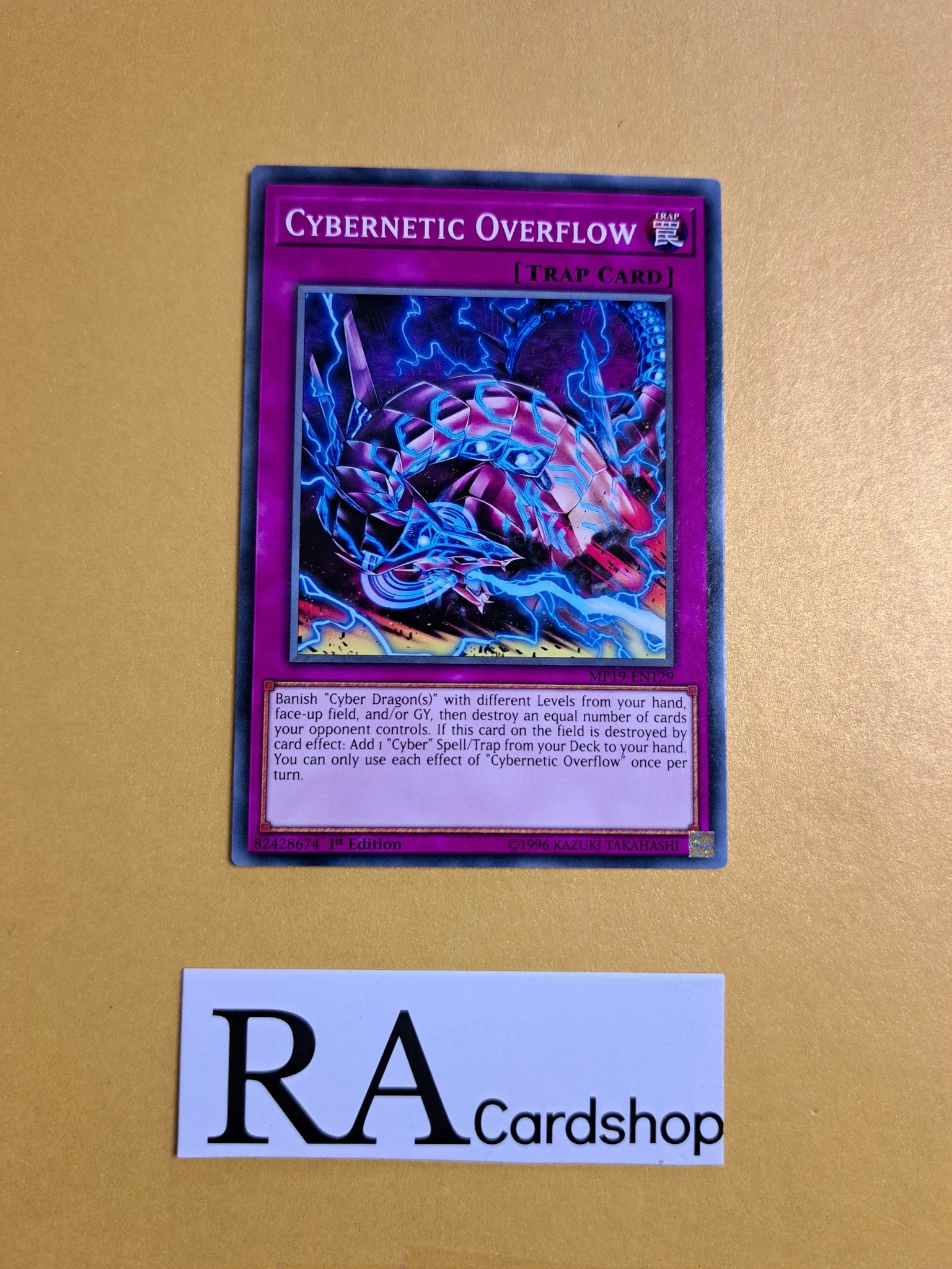 Cybernetic Overflow Common MP19-EN129 1st Edition Gold Sarcophagus Tin Mega Pack 2019 MP19 Yu-Gi-Oh