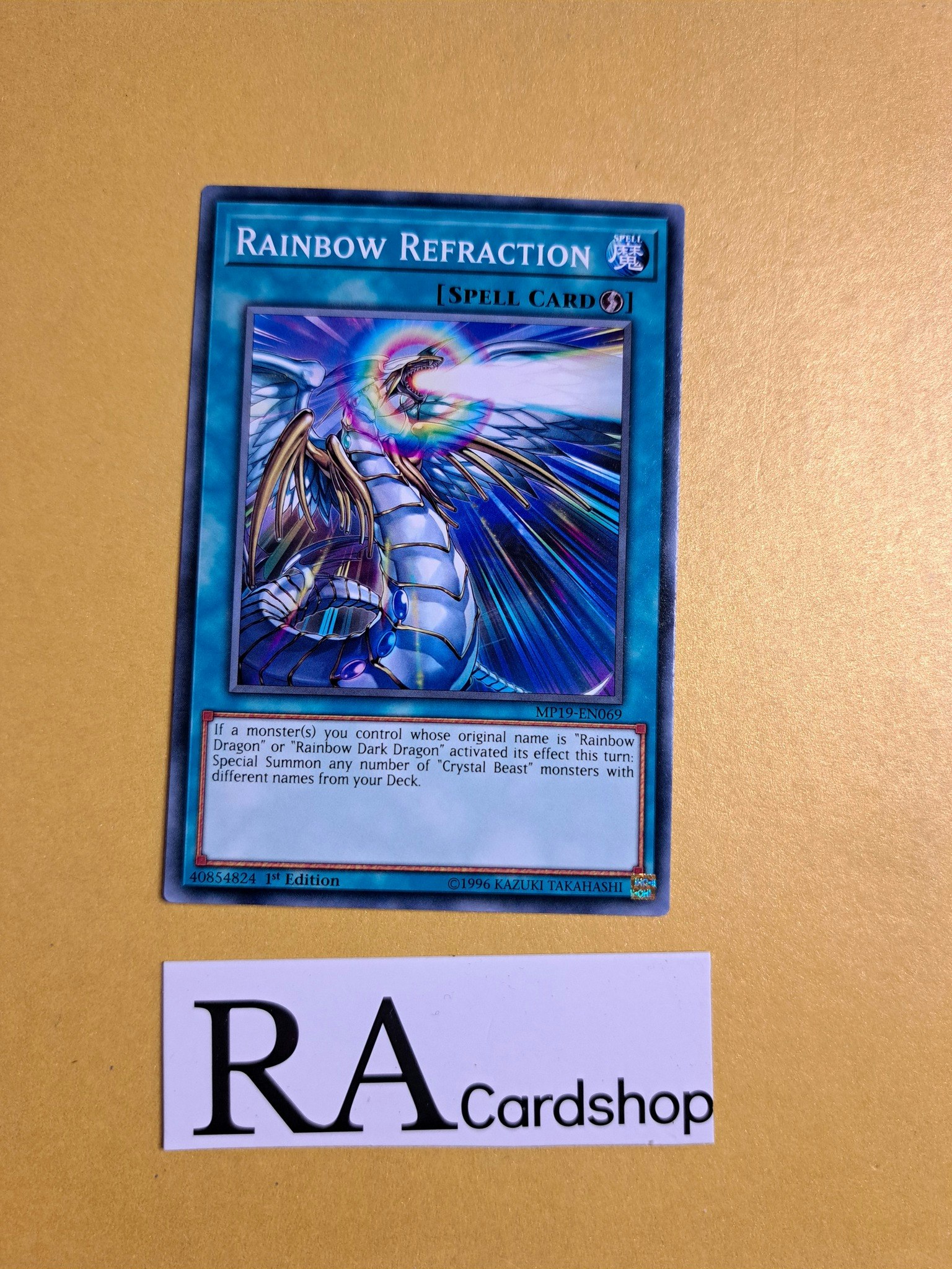 Rainbow Refraction Common MP19-EN069 1st Edition Gold Sarcophagus Tin Mega Pack 2019 MP19 Yu-Gi-Oh