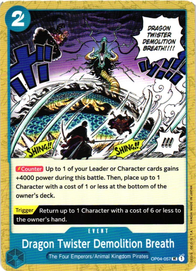 Dragon Twister Demolition Breath Uncommon OP04-057 Kingdoms of Intrigue OP04 One Piece
