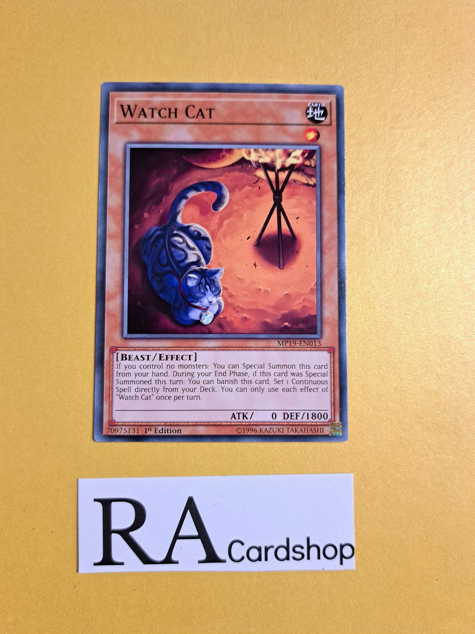 Watch Cat Common MP19-EN013 1st Edition Gold Sarcophagus Tin Mega Pack 2019 MP19 Yu-Gi-Oh