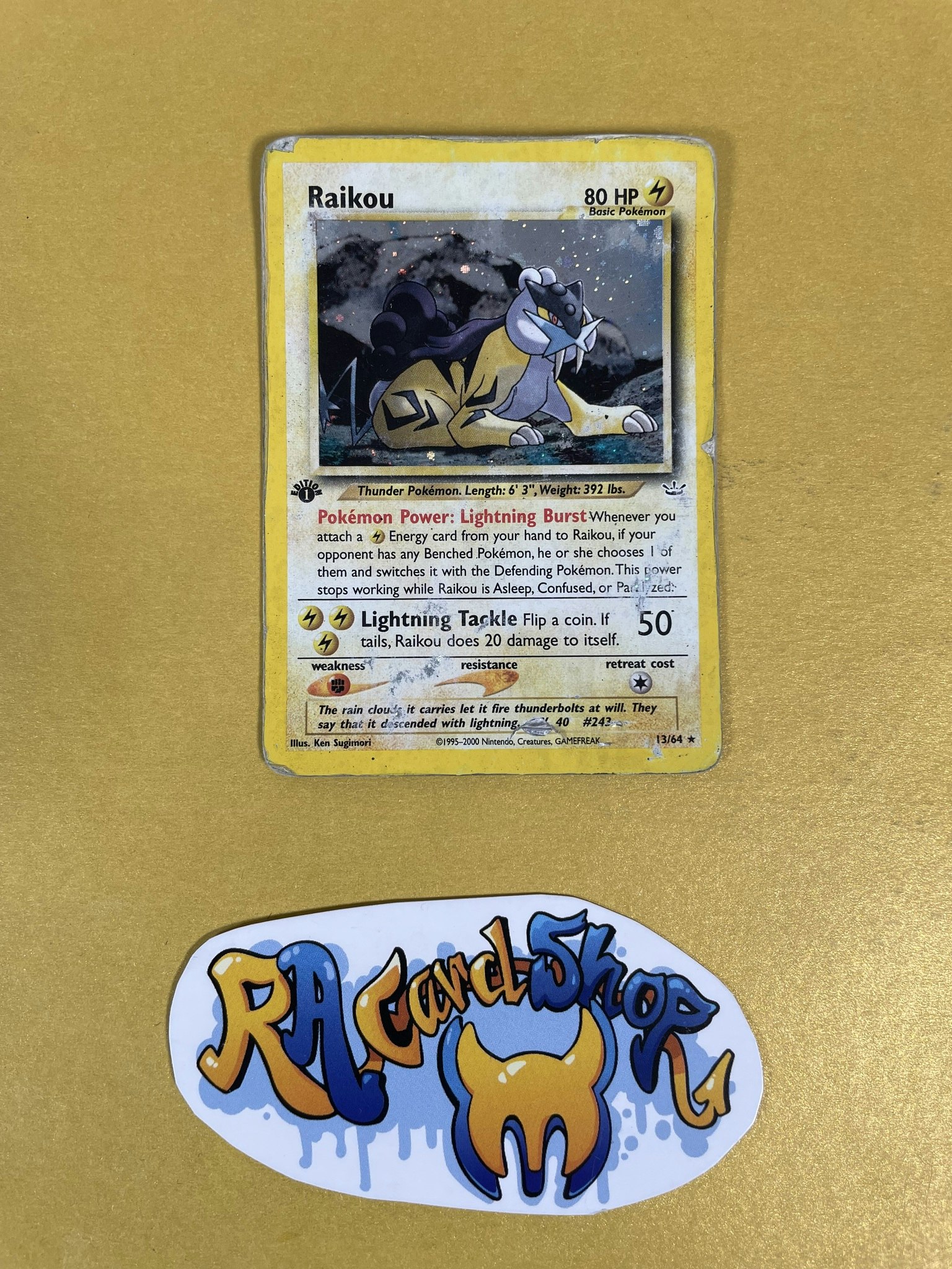 Raikou Holo 1st Edition Rare 13/64 Neo Revelation Pokemon