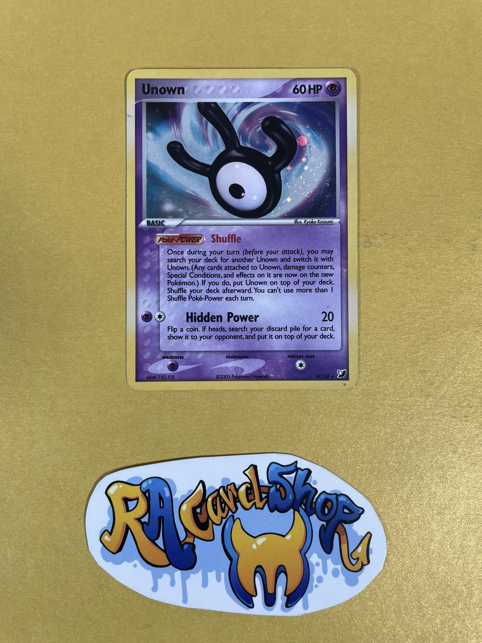 Unown Holo Rare W/28 EX Unseen Forces Unown Collection Pokemon