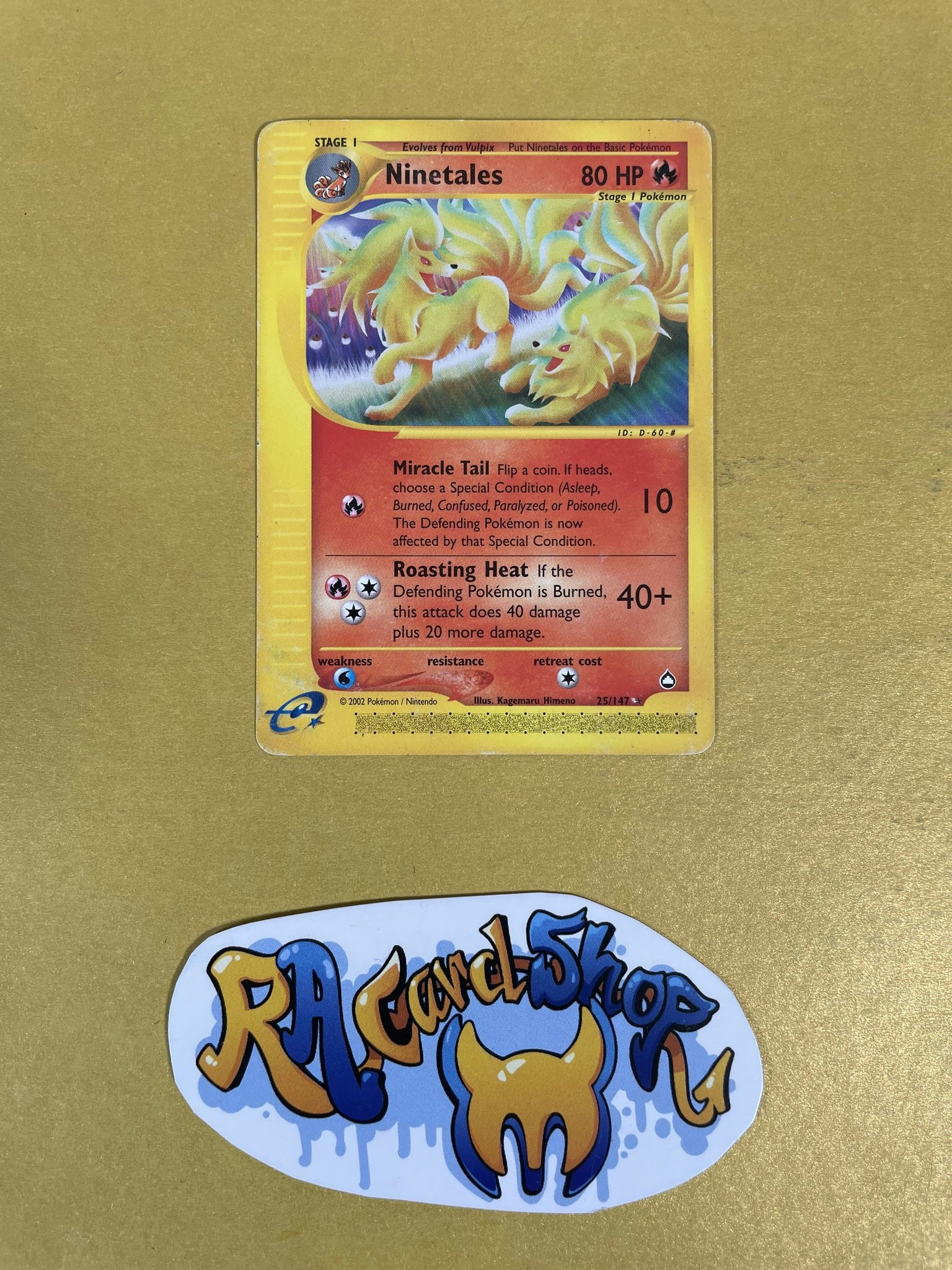 Ninetales Rare 25/165 Aquapolis Pokemon