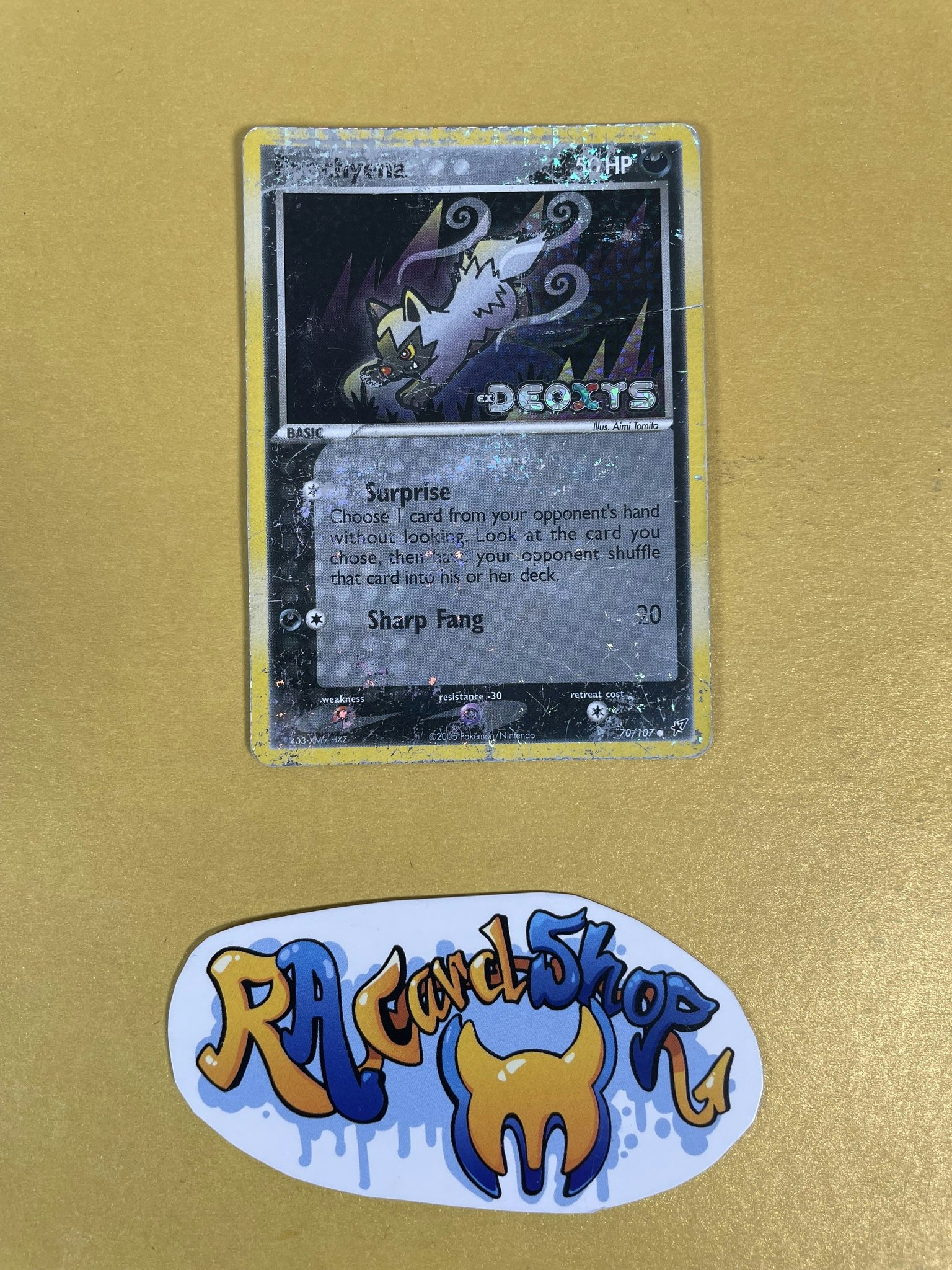 Poochyena Reverse Holo Common Stamp 70/107 EX Deoxys Pokemon