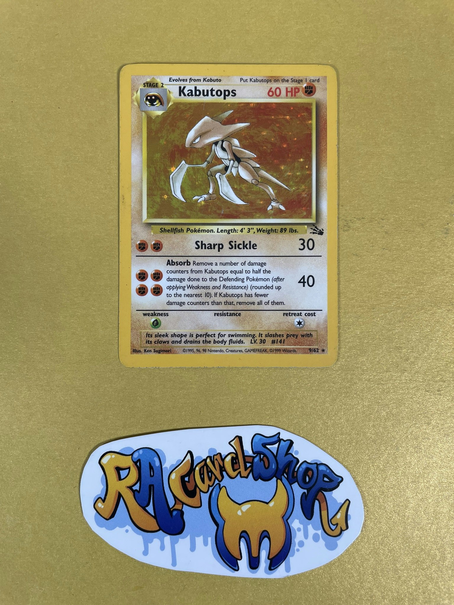 Kabutops Holo Rare 9/62 Fossil Pokemon