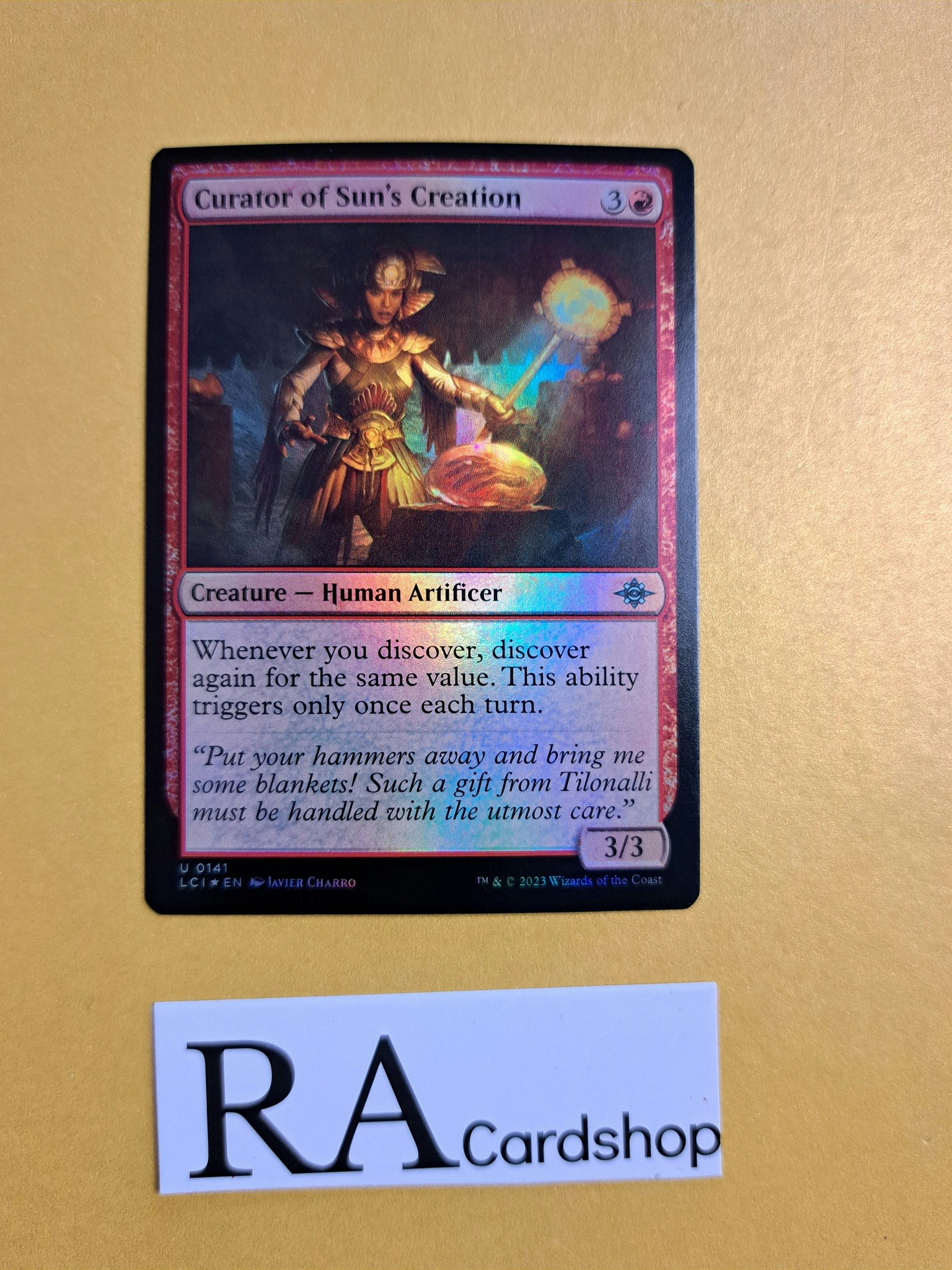 Curator of Suns Creation Uncommon Foil 141 The Lost Caverns of Ixalan LCI Magic the Gathering