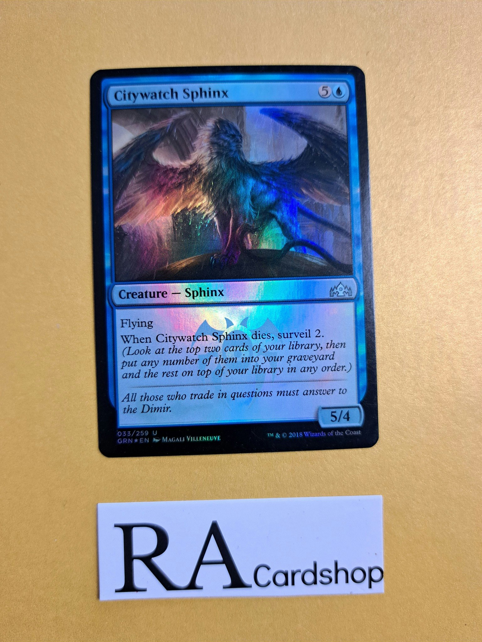 Citywatch Sphinx Uncommon Foil 033/259 Guilds of Ravnica (GRN) Magic the Gathering