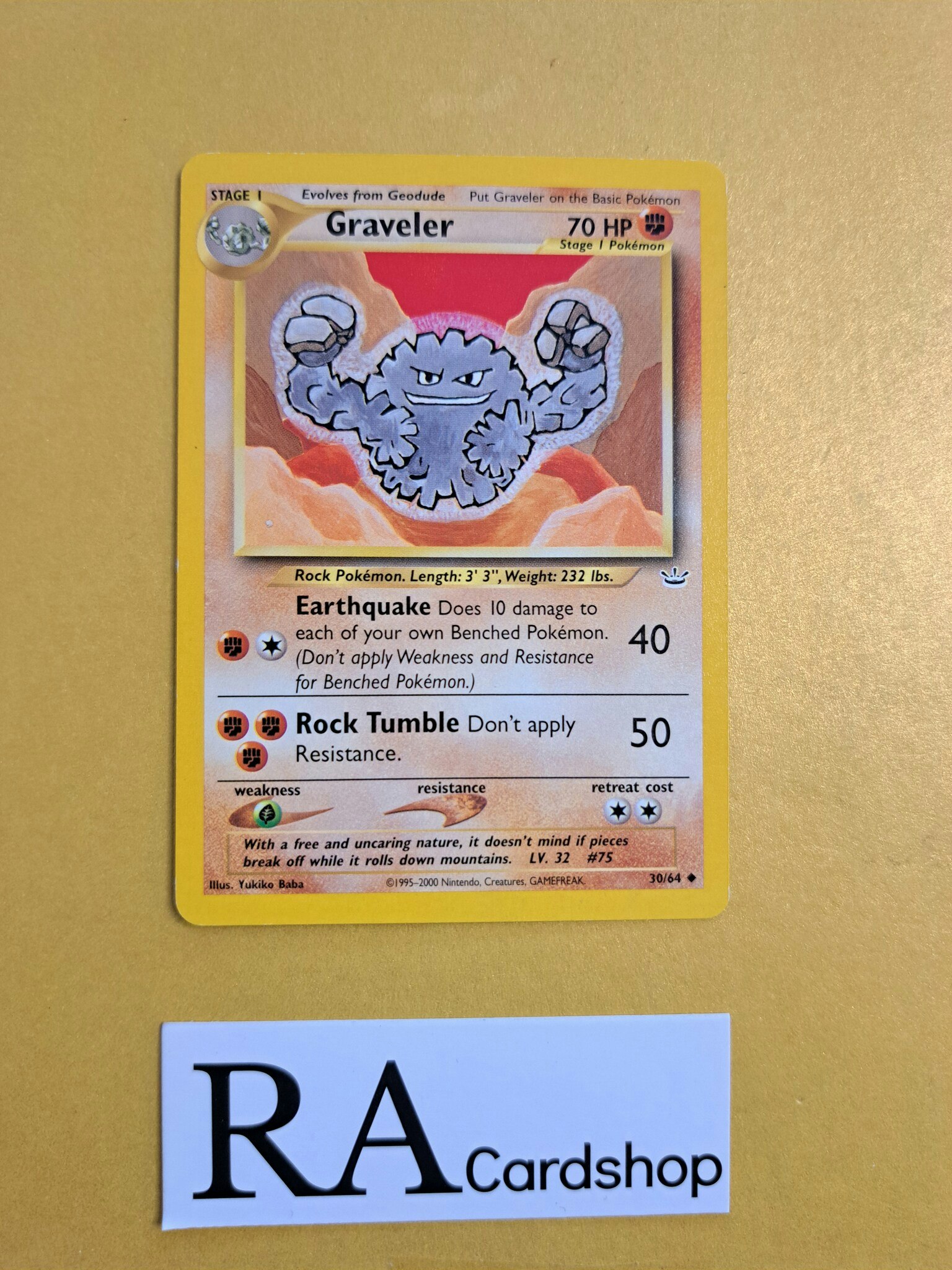 Graveler 30/64 Uncommon Neo Revelation Pokemon