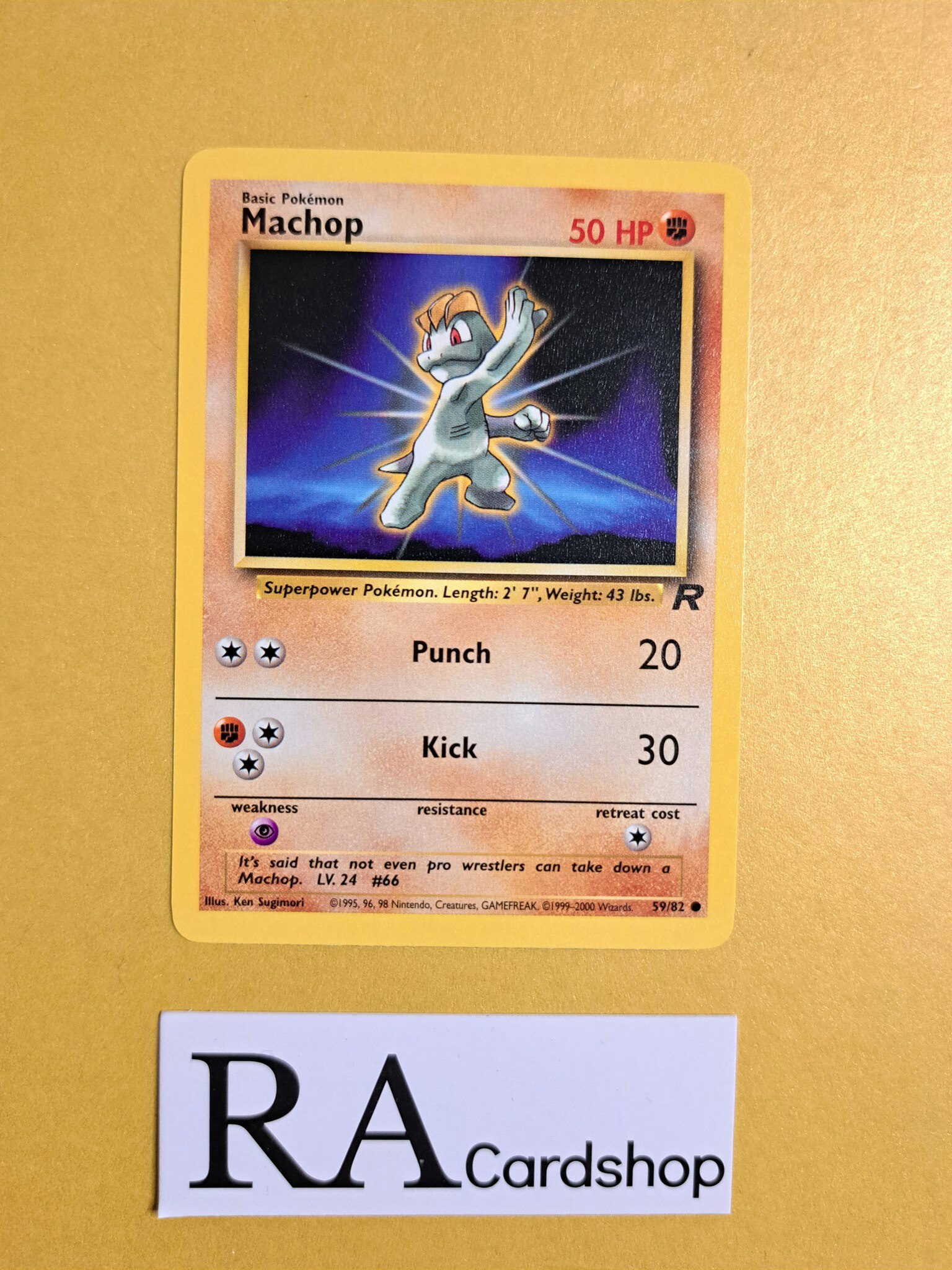 Machop Common 59/82 Team Rocket Pokemon (2)