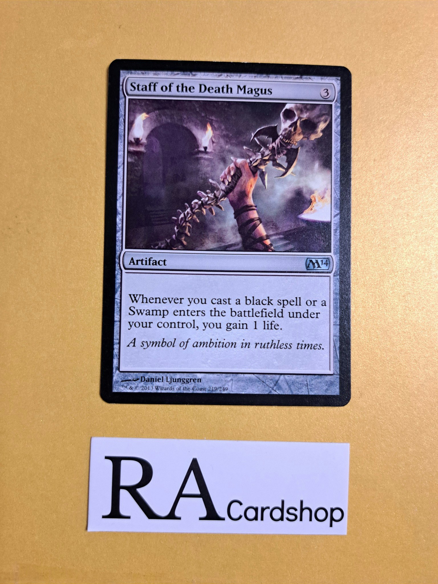 Staff of the Death Magus Uncommon 219/249 Magic 2014 (M14) Magic the Gathering