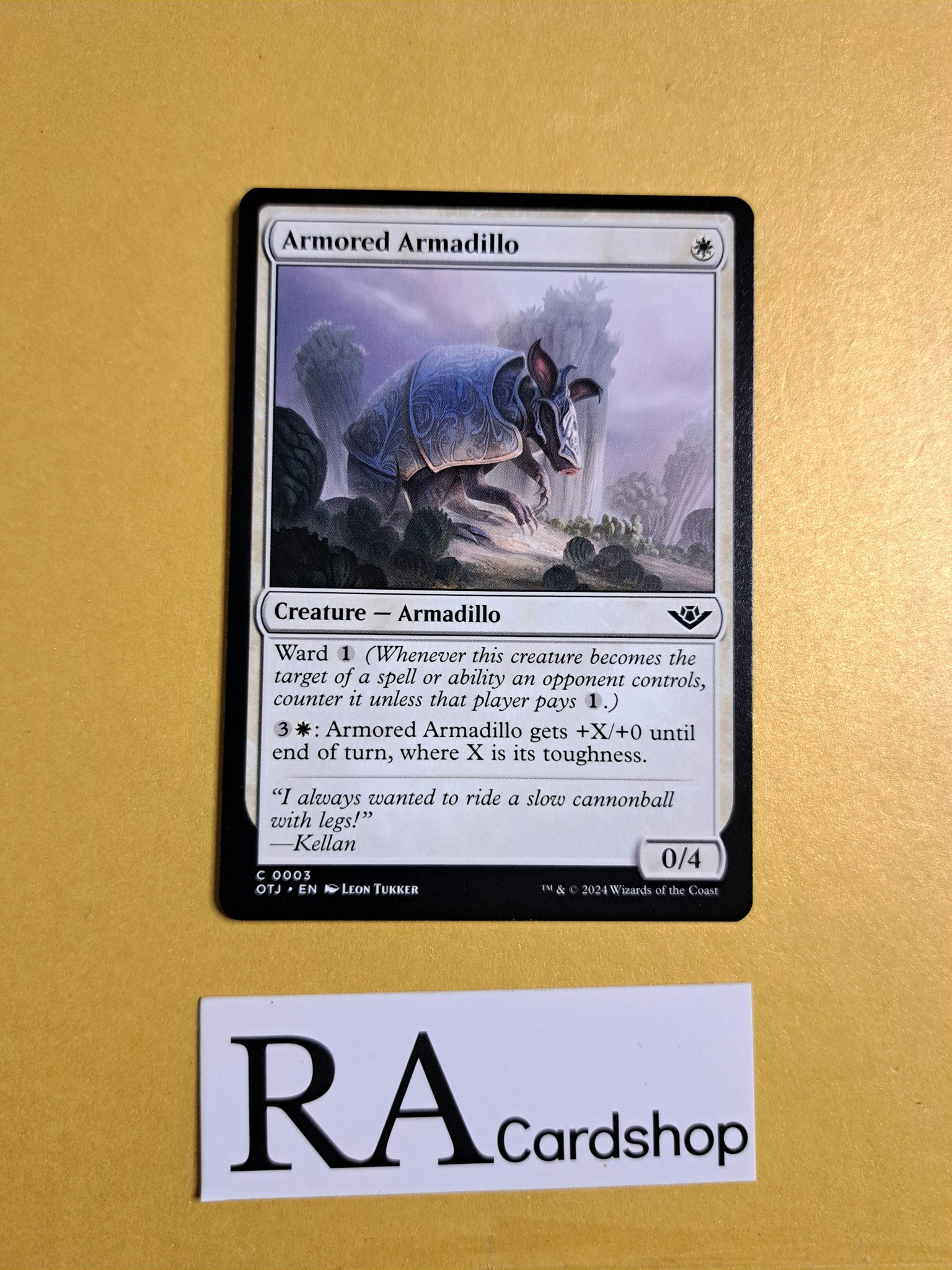 Armored Armadillo Common 0003 Outlaws of Thunder Junction (OTJ) Magic the Gathering