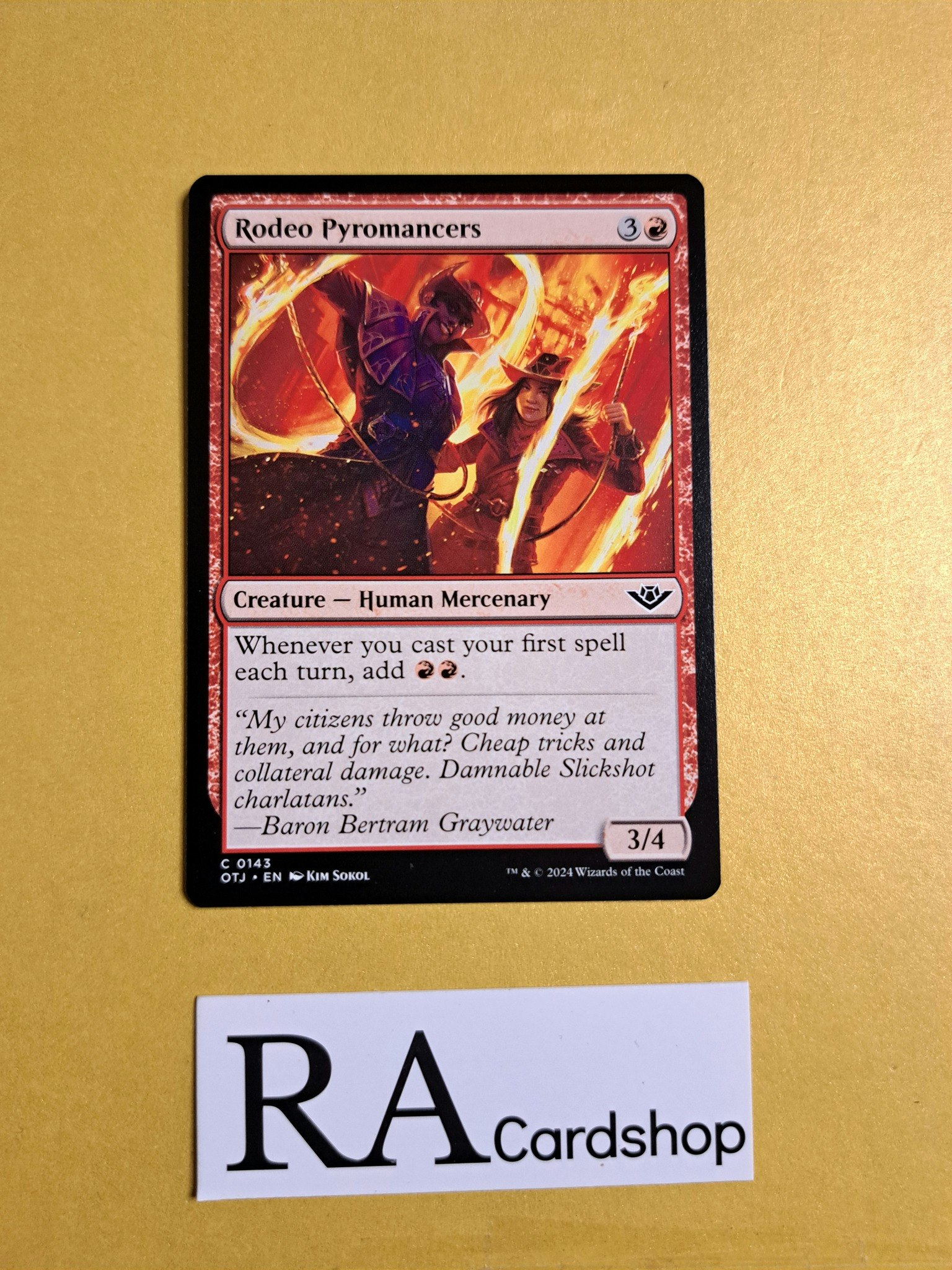 Rodeo Pyromancers Common 0143 Outlaws of Thunder Junction (OTJ) Magic the Gathering