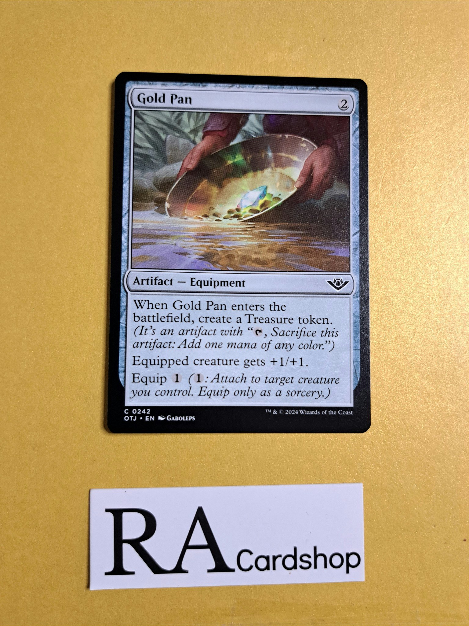 Gold Pan Common 0242 Outlaws of Thunder Junction (OTJ) Magic the Gathering
