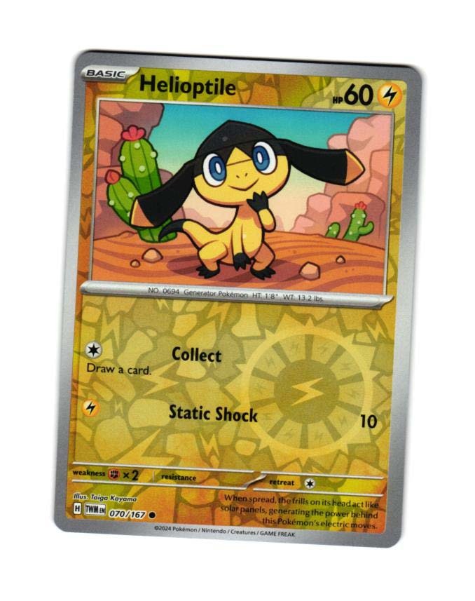 Helioptile Reverse Holo Common 070/167 Twilight Masquerade Pokemon