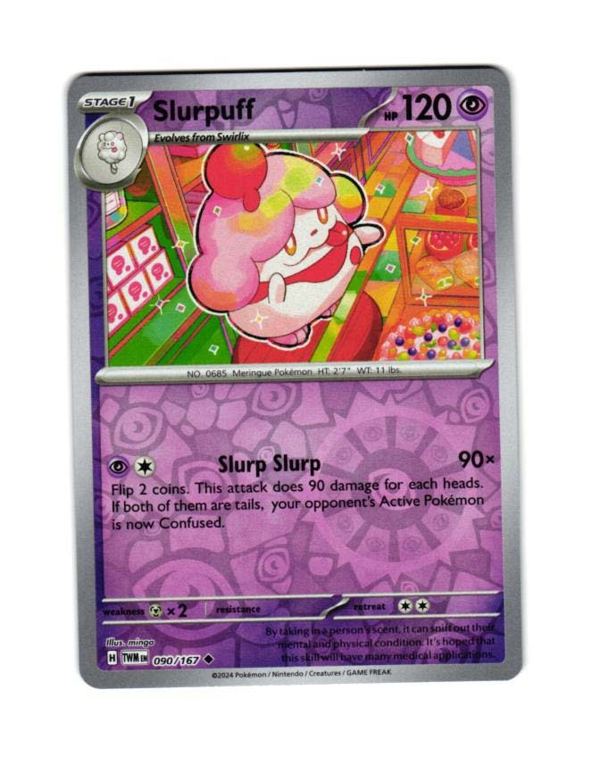 Slurpuff Reverse Holo Uncommon 090/167 Twilight Masquerade Pokemon