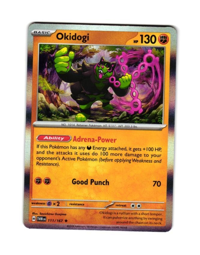 Okidogi Holo Rare 111/167 Twilight Masquerade Pokemon