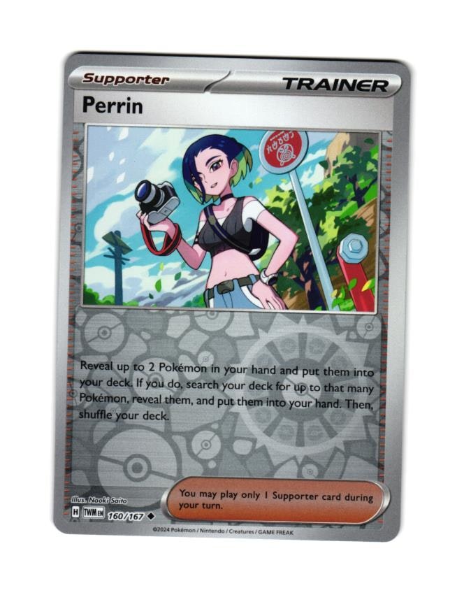 Perrin Reverse Holo Uncommon 160/167 Twilight Masquerade Pokemon