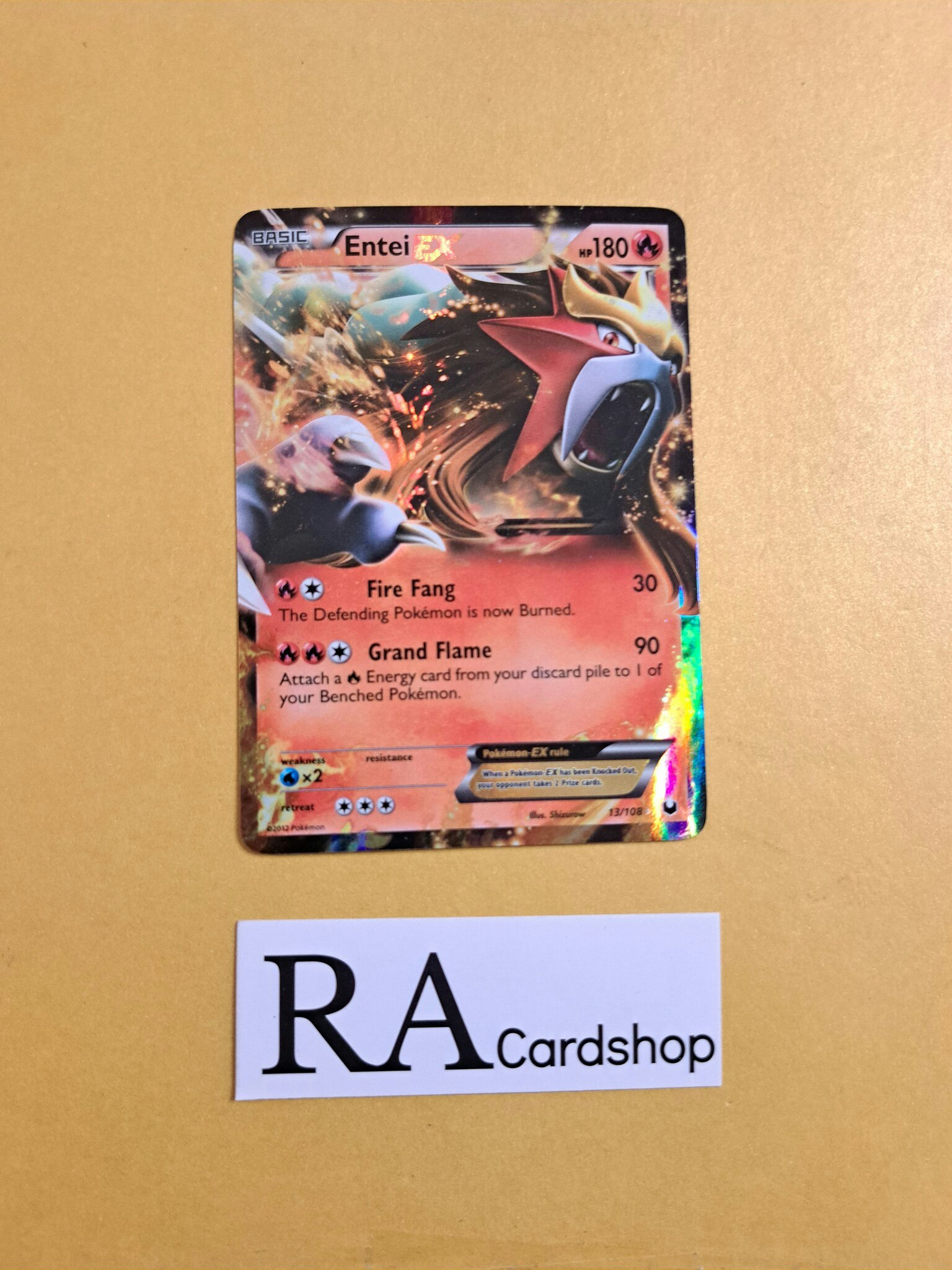 Entei EX Ultra Rare 13/108 Dark Explorers Pokemon