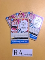 Its a Waste of Human Life!! Common Playset OP05-058 Awakening of the New Era OP05 One Piece Card Game
