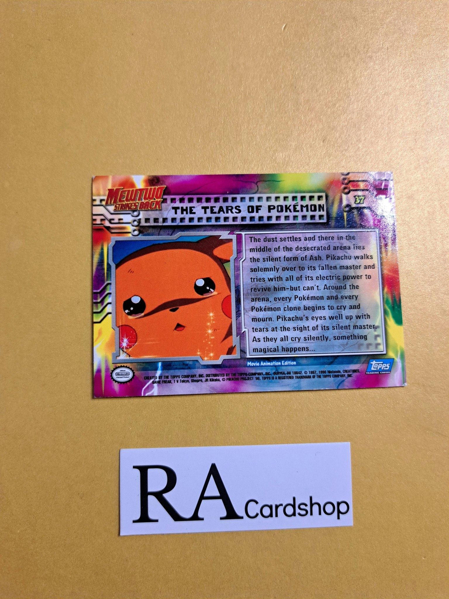 Mewtwo Strikes Back The Tears of Pokemon #37 Topps Pokemon