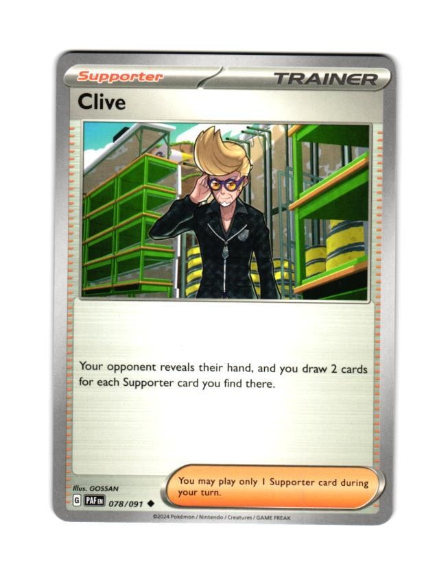 Clive Uncommon 078/091 Paldean Fates Pokemon