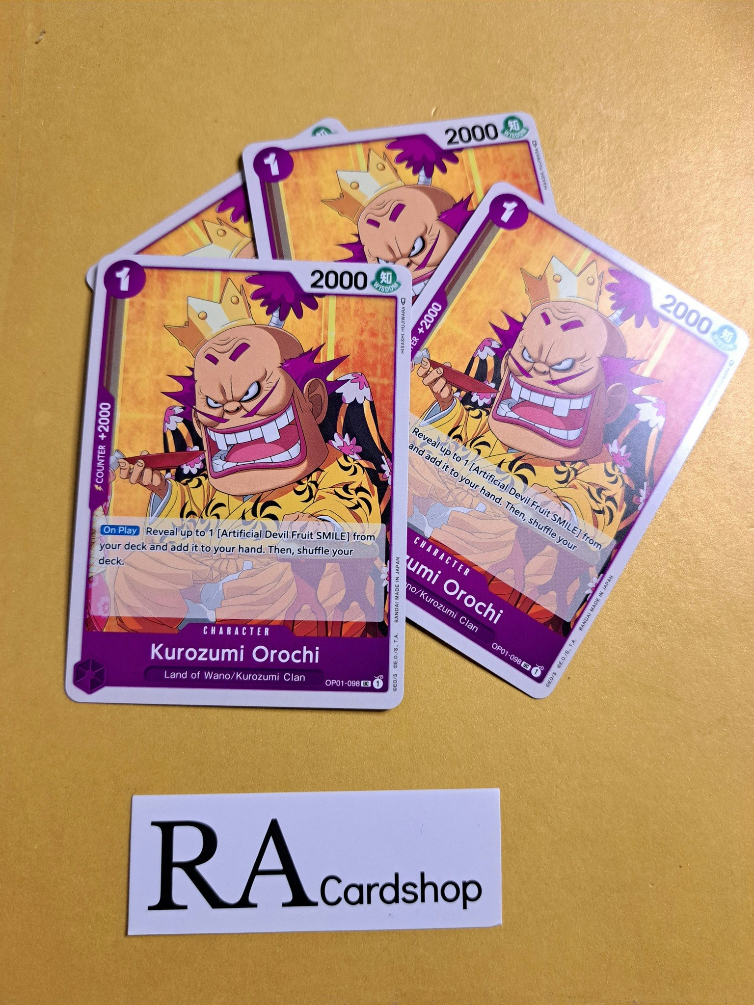 Kurozumi Orochi Uncommon Playset OP01-098 Romance Dawn One Piece Card Game
