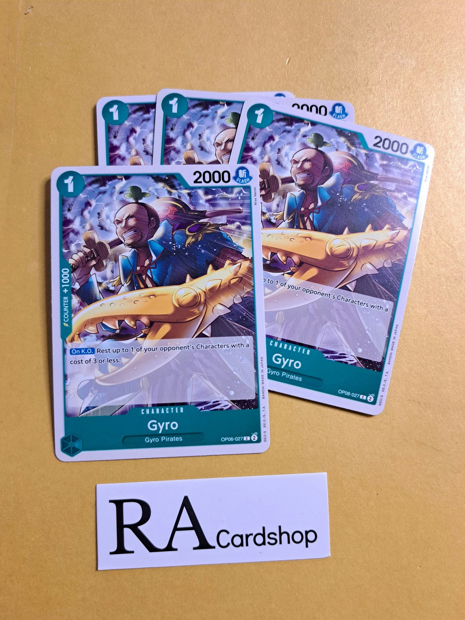 Gyro Common Playset OP06-027 Wings of the Captain OP06 One Piece Card Game