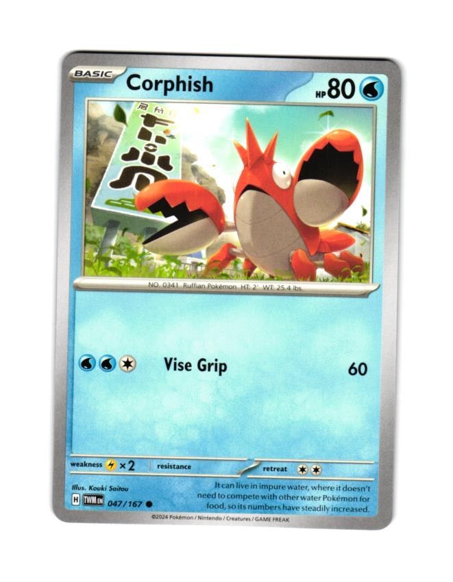 Corphish Common 047/167 Twilight Masquerade Pokemon