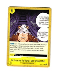He Possesses the Worlds Most Brilliant Mind Uncommon OP07-114 500 Years Into The Future One Piece