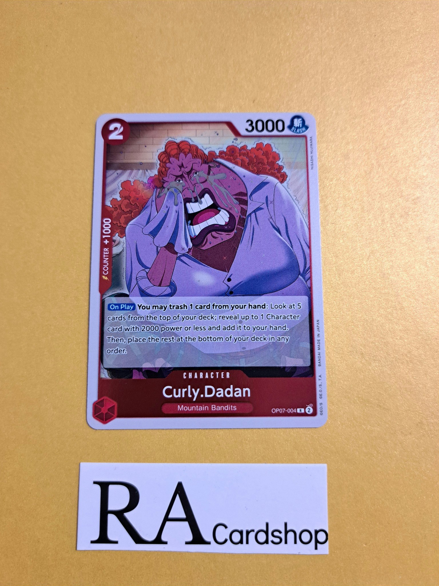 Curly.Dadan Rare Foil OP07-004 500 Years Into The Future One Piece Card Game