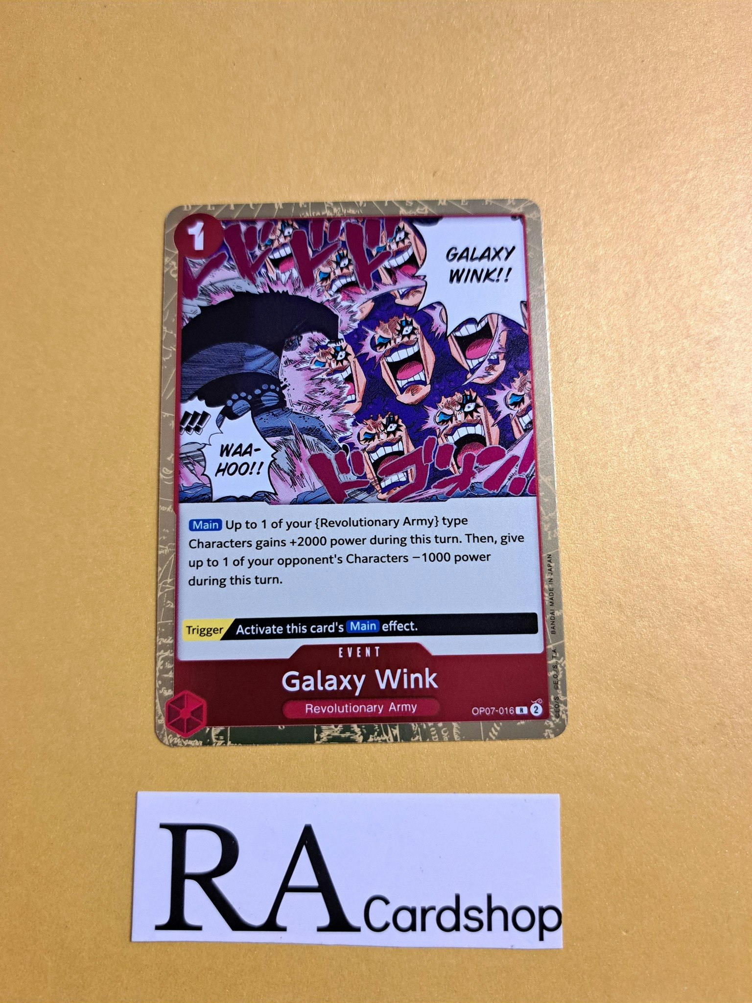 Galaxy Wink Rare Foil OP07-016 500 Years Into The Future One Piece Card Game